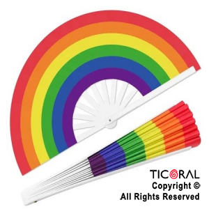 ABANICO GRANDE MULTICOLOR 33,5 cm x 1